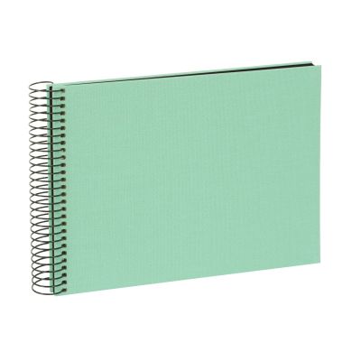 Goldbuch Bella Vista Spiral Album, Memory Album, Canvas Photo Album with 40 Black Pages, Photo Album for Gluing, Photo Book, Photo Album, Paper, neo-Mint, Approx. 24 x 17 x 2.8 cm