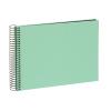 Goldbuch Bella Vista Spiral Album, Memory Album, Canvas Photo Album with 40 Black Pages, Photo Album for Gluing, Photo Book, Photo Album, Paper, neo-Mint, Approx. 24 x 17 x 2.8 cm view 1