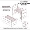 Bedz King Twin Captains Bed with Twin Trundle and 3 Built in Drawers, Weathered Gray view 2