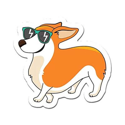 MightySkins Cool Corgi 12" Peel and Stick Wall Art Removable Cute Stylish Funny Cartoon Dorm Room Decor Sticker Vinyl Wall Decals