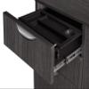 Regency Legacy 71" Bow Front Single Pedestal U-Desk- Ash Grey view 4