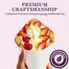 Friteshop Hongkong Egg Waffle White Cardboard Cones - Heavy Duty, Grease-Resistant, Food-Safe Disposable Bubble Waffle Cone Holder - Cones for Cafes, Food Trucks, Catering - 100 pk view 3
