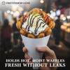 Friteshop Hongkong Egg Waffle White Cardboard Cones - Heavy Duty, Grease-Resistant, Food-Safe Disposable Bubble Waffle Cone Holder - Cones for Cafes, Food Trucks, Catering - 100 pk view 4