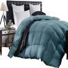 Steal Blue Goose Down Comforter- Twin Size 66 x 88 Inches 1-Piece All-Season Duvet Insert, 500 GSM With Square Pattern & Corner Tabs 100% Egyptian Cotton- - Duvet Incert Steal Blue Solid view 1