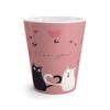Cats In Love Valentine's Day Behr Coral Rose Latte mug view 1