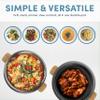 Aroma Housewares AMC-130 Whatever Pot, Indoor Grill, Cooking, Hot Pot with Glass Lid, Bamboo Handles, 2.5L, Stainless Steel/White view 2