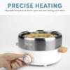 Aroma Housewares AMC-130 Whatever Pot, Indoor Grill, Cooking, Hot Pot with Glass Lid, Bamboo Handles, 2.5L, Stainless Steel/White view 4