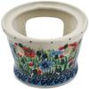 Polmedia Polish Pottery Heater UNIKAT - Meadow at Sunset Pattern Handmade in Boleslawiec Poland by Ceramika Artystyczna + Certificate of Authenticity view 1