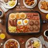 OVENTE Electric Griddle with 16 x 10 Inch Flat Non-Stick Cooking Surface, Removable and Adjustable Temperature Control, Indoor Grill for Instant Breakfast, Pancakes, Eggs or Burgers, Copper GD1610CO view 2