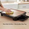 OVENTE Electric Griddle with 16 x 10 Inch Flat Non-Stick Cooking Surface, Removable and Adjustable Temperature Control, Indoor Grill for Instant Breakfast, Pancakes, Eggs or Burgers, Copper GD1610CO view 4