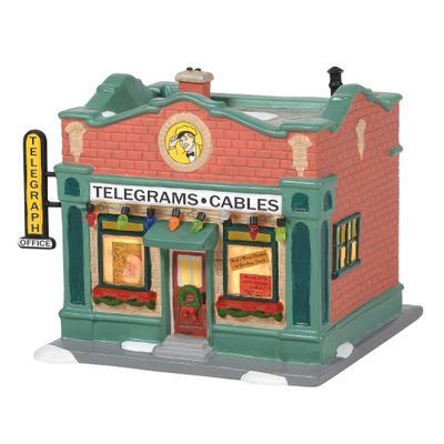 Department 56 A Christmas Story Village Hohman Telegraph Office Lit Building, 5.4 Inch, Multicolor