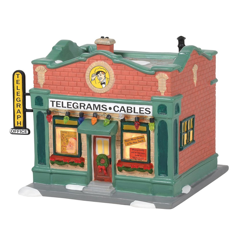 Department 56 A Christmas Story Village Hohman Telegraph Office Lit Building, 5.4 Inch, Multicolor
