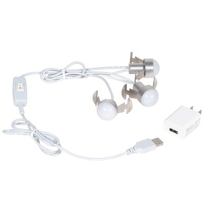 Department 56 Plastic 6005527 Village Collection USB LED 3 Light Accessory Set, 72 Inch, White