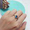 Bansriracha London Blue Topaz 925 Sterling Silver Jewelry Sets Oval 86mm Created Gemstone Ring fine Jewelry Women's Wedding view 2