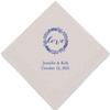 Weddingstar Personalized Printed Paper Napkins 3-Ply 50 Pack - Luncheon Silver Grey view 1