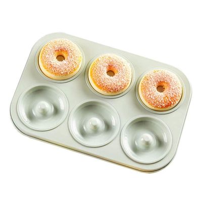 Bakeware, Donuts Mould Carbon Steel Non Stick Oven Baking DIY Cake Mould 6 Holes