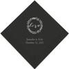 Weddingstar Personalized Printed Paper Napkins 3-Ply 50 Pack - Luncheon Black view 1