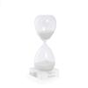 Bey-Berk Personalized 60-Minute Crystal Sand Timer (White), 10.5" Clear Crystal Base with White Sand, Hand-Blown Hourglass Desk Accent view 1