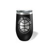 Alterd Industries Personalized Basketball Coach Gift - Coach Accessories, Coaching, travel coffee mug, personalized stainless steel cups, 20 oz travel coffee cup (12oz Wine Tumbler, Black) view 1