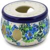 Polmedia Polish Pottery Heater - Wildflower Wreath Pattern Handmade in Boleslawiec Poland by Ceramika Artystyczna + Certificate of Authenticity view 1