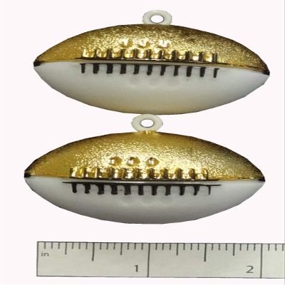 Two Tone Football 2" (White/Gold, 2 pc Pack)