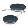 ZWILLING Clad CFX 2-pc Stainless Steel Ceramic Nonstick 8-in & 10-in Fry Pan Set view 1