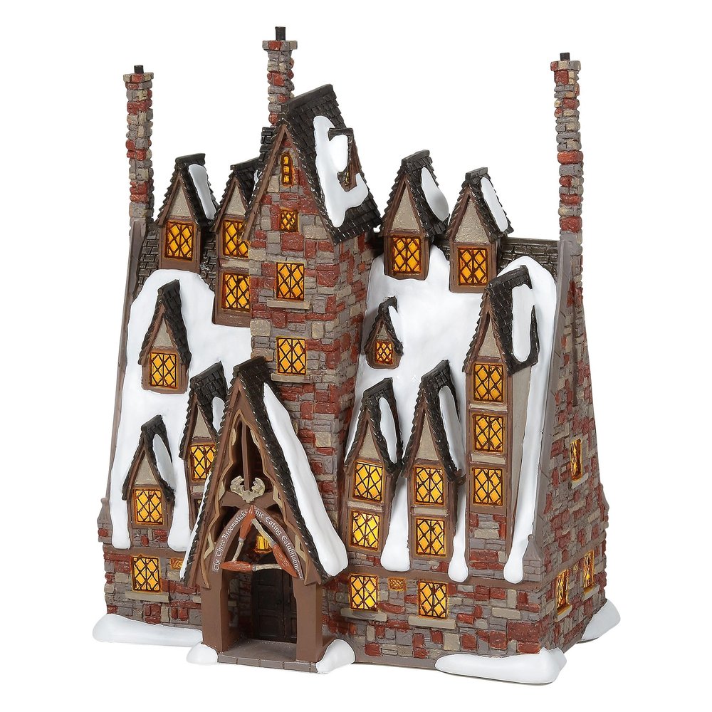 Department 56 Zinc alloy,Polyresin, Stone Powder Harry Potter Village The Three Broomsticks Lit Building, 9.25 Inch, Multicolor