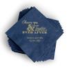 Weddingstar Personalized Printed Paper Napkins 3-Ply 50 Pack - Cocktail Navy Blue view 1