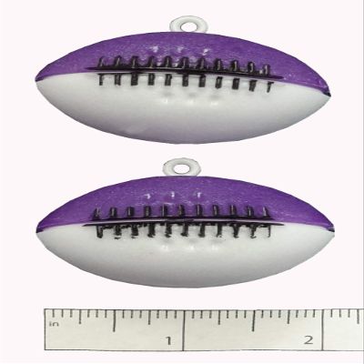 Two Tone Football 2" (Purple/White, 2 pc Pack)