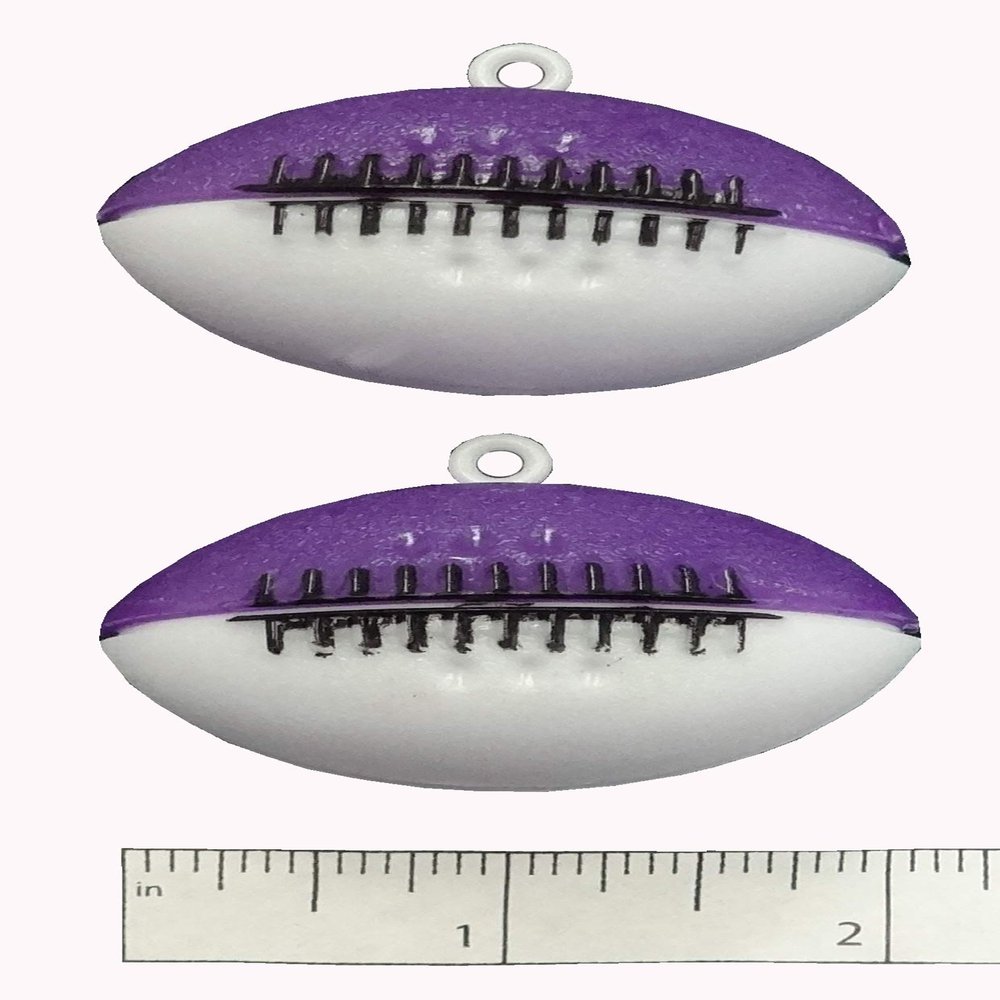 Two Tone Football 2" (Purple/White, 2 pc Pack)