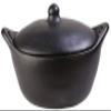 Authentic Chamba Covered Oval Roaster-Elegant, All-Natural Black Clay Casserole for Braising, Roasting, Baking Chicken, Roasts - Stovetop & Oven Safe  Handmade in Colombia - Large 4.5 qt. view 1