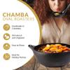 Authentic Chamba Covered Oval Roaster-Elegant, All-Natural Black Clay Casserole for Braising, Roasting, Baking Chicken, Roasts - Stovetop & Oven Safe  Handmade in Colombia - Large 4.5 qt. view 3