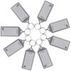 Acrimet Plastic Key Tag with Metal Ring and Label Window, Clear Gray (60 Pack) view 2
