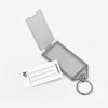 Acrimet Plastic Key Tag with Metal Ring and Label Window, Clear Gray (60 Pack) view 3