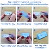 Acrimet Plastic Key Tag with Metal Ring and Label Window, Clear Gray (60 Pack) view 4