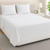 ARlinen Super Single Waterbed Sheet Set - 4 Piece, 100% Cotton, 15 Inch Deep Pockets, Attached Design, Extra Soft Stripe White Bed Sheets view 1