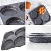 Baking Tray, Cake Bread Hamburger Round Baking Dish Baking Tools Low Carbon Steel Not Sticky view 3