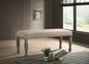 Roundhill Furniture Breda Upholstered Nailhead Bench, Antique Gray view 1