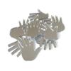 Hands Shaped Crafting Mirrors, Set of 10, Silver Acrylic, Shatterproof view 1