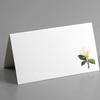 Nancy Nikko Place Cards with White Magnolia Flower for Weddings, Showers, Luncheon and Dinner Parties. Table Tent Style, Scored for Easy Folding. Available in Pkgs of 12/25 / 50 (12) view 1