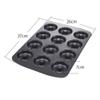 Baking Tray, Donuts Non-stick Baking Tray Muffin Cake Baking Mold 6 Holes 12 Holes Easy To Clean (Size : 37262cm) view 2