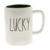 Rae Dunn by Magenta LUCKY Ceramic LL Coffee Mug Green Interior view 1