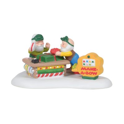 Department 56 North Pole Village Accessories Make-A-Bow Machine Figurine, 1.57 Inch, Multicolor