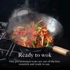 Mammafong Pre Seasoned Blue Carbon Steel Flat Bottom Wok -14 Inch Chinese Pow Wok - Traditionally Hand Hammered Woks and Stir Fry Pans view 2