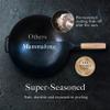 Mammafong Pre Seasoned Blue Carbon Steel Flat Bottom Wok -14 Inch Chinese Pow Wok - Traditionally Hand Hammered Woks and Stir Fry Pans view 4
