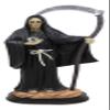 Ebros Gift 12.75" Tall Holy Death Santa Muerte Holding Scythe in Black Tunic Robe Statue Day of The Dead Decorative Figurine Symbol of Protection from The Evil Eye view 1