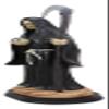 Ebros Gift 12.75" Tall Holy Death Santa Muerte Holding Scythe in Black Tunic Robe Statue Day of The Dead Decorative Figurine Symbol of Protection from The Evil Eye view 2