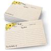 321Done Recipe Cards - Set of 50 Large Double-Sided Thick 4x6 Rustic Recipe Cards, Kraft Sunflower Design for Bridal Shower & Wedding Gift, Made in USA view 1