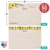 321Done Recipe Cards - Set of 50 Large Double-Sided Thick 4x6 Rustic Recipe Cards, Kraft Sunflower Design for Bridal Shower & Wedding Gift, Made in USA view 2