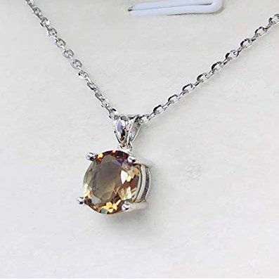Bansriracha 1.5ct Color Change Nano Diaspore Pendant Necklace Natural 925 Sterling Silver Gemstone fine Jewelry for Women Basic Style 4.5re 925 Sterling Silver Pendant Jewelry